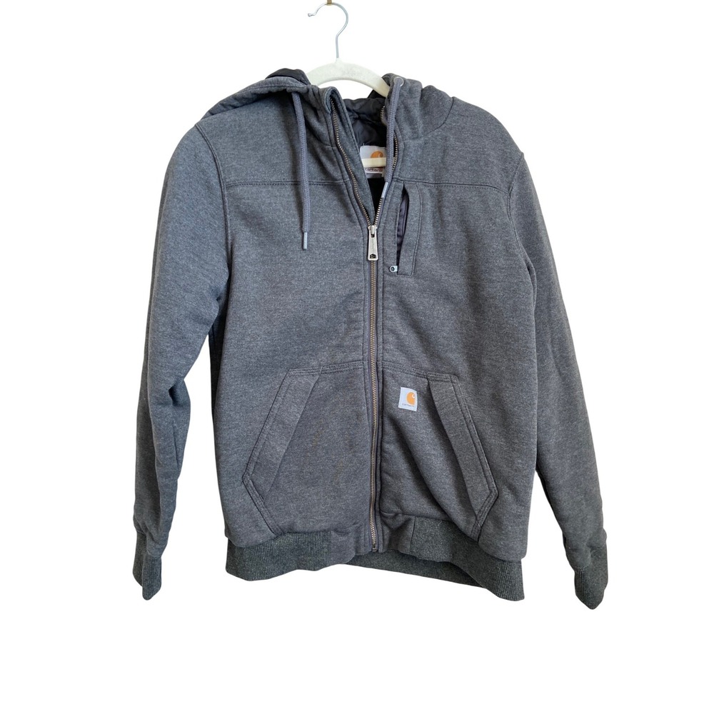 Carhartt Womens Lined Hooded Jacket Grey Size Medium 8 10